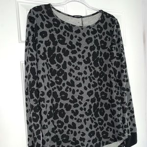 Pink Clover leopard print knit top